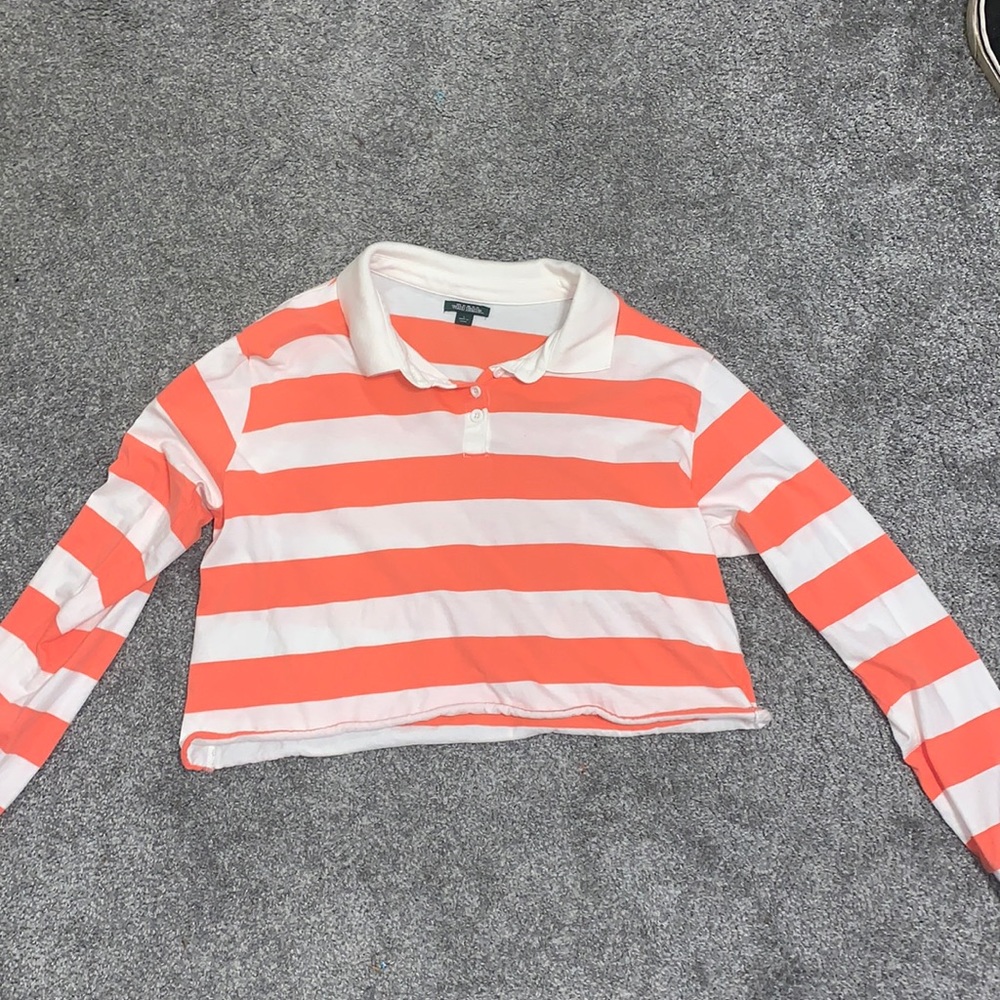 Cropped polo shirt